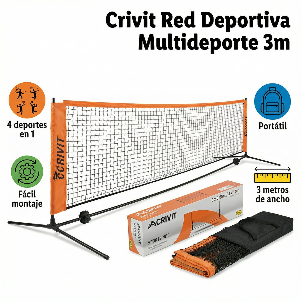 Red Deportiva Multideporte Portátil 3m - Crivit