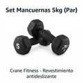 Set de 2 Mancuernas Hexagonales Fitness 5kg - Crane