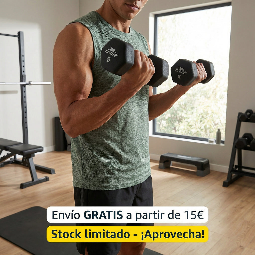 Set de 2 Mancuernas Hexagonales Fitness 5kg - Crane