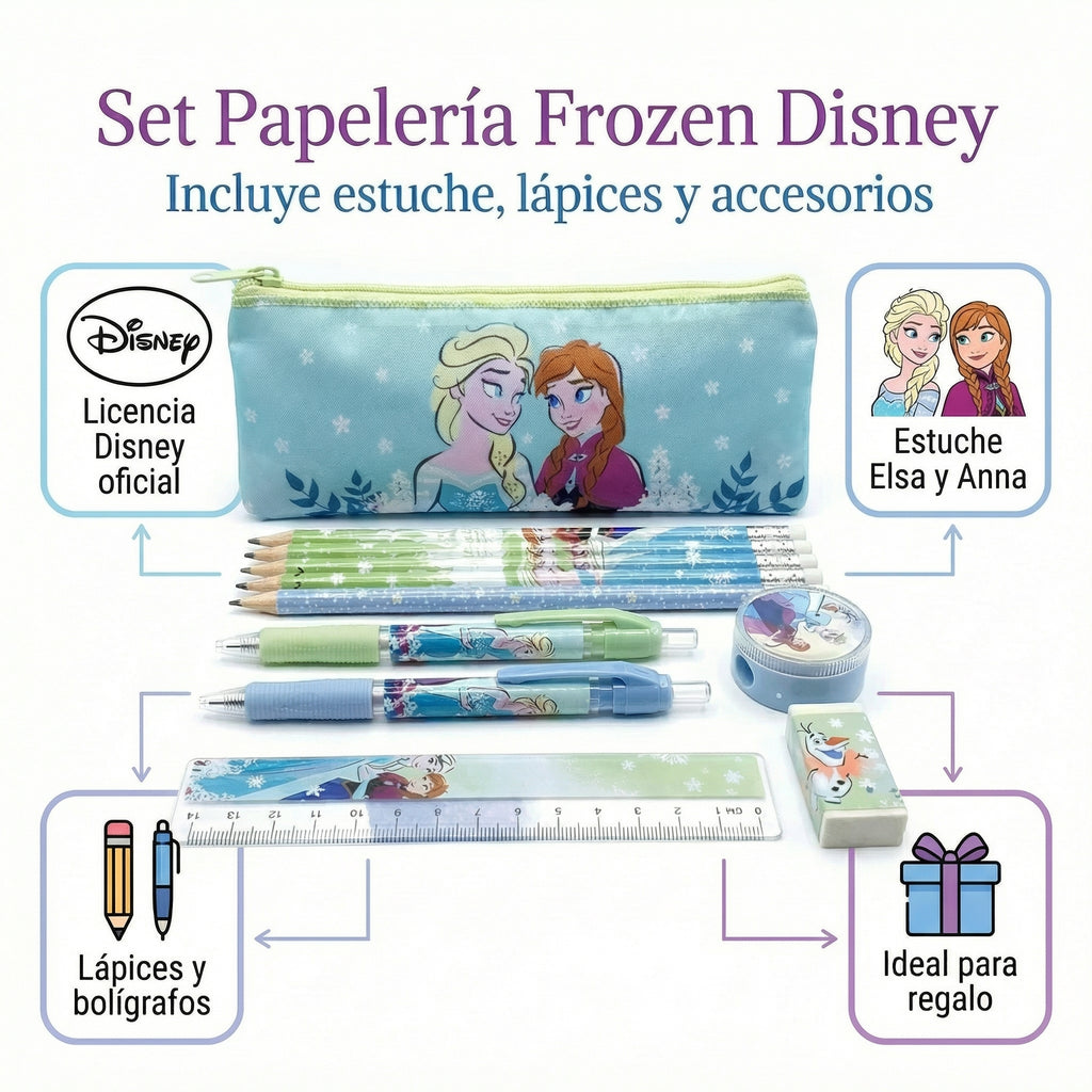 Set de Papelería Escolar Disney Frozen