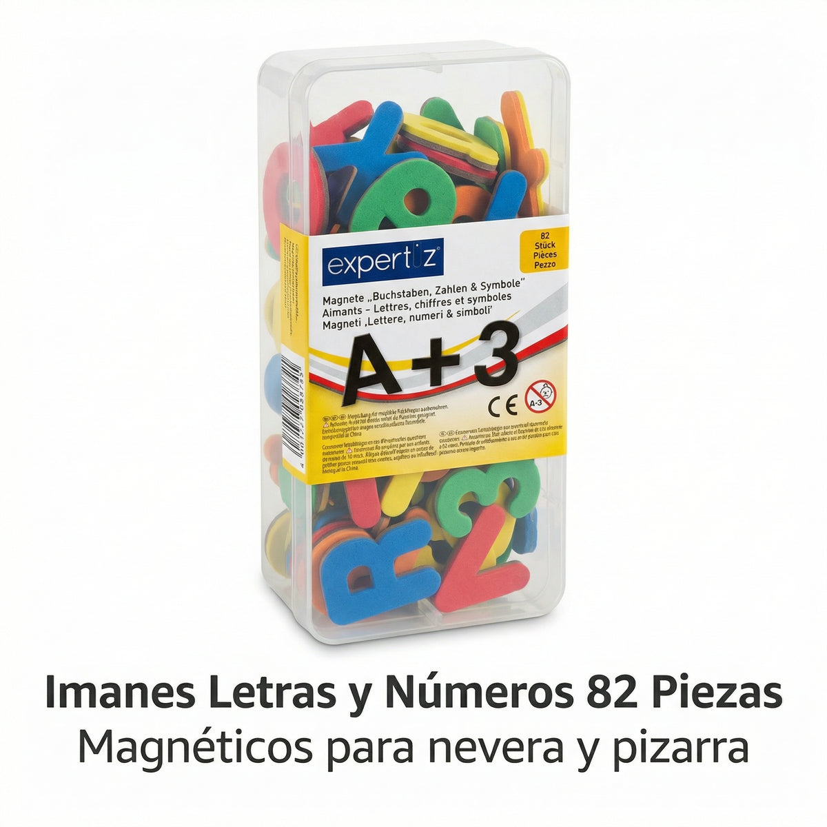 Set de 82 Imanes Letras y Números Educativos - Expertiz