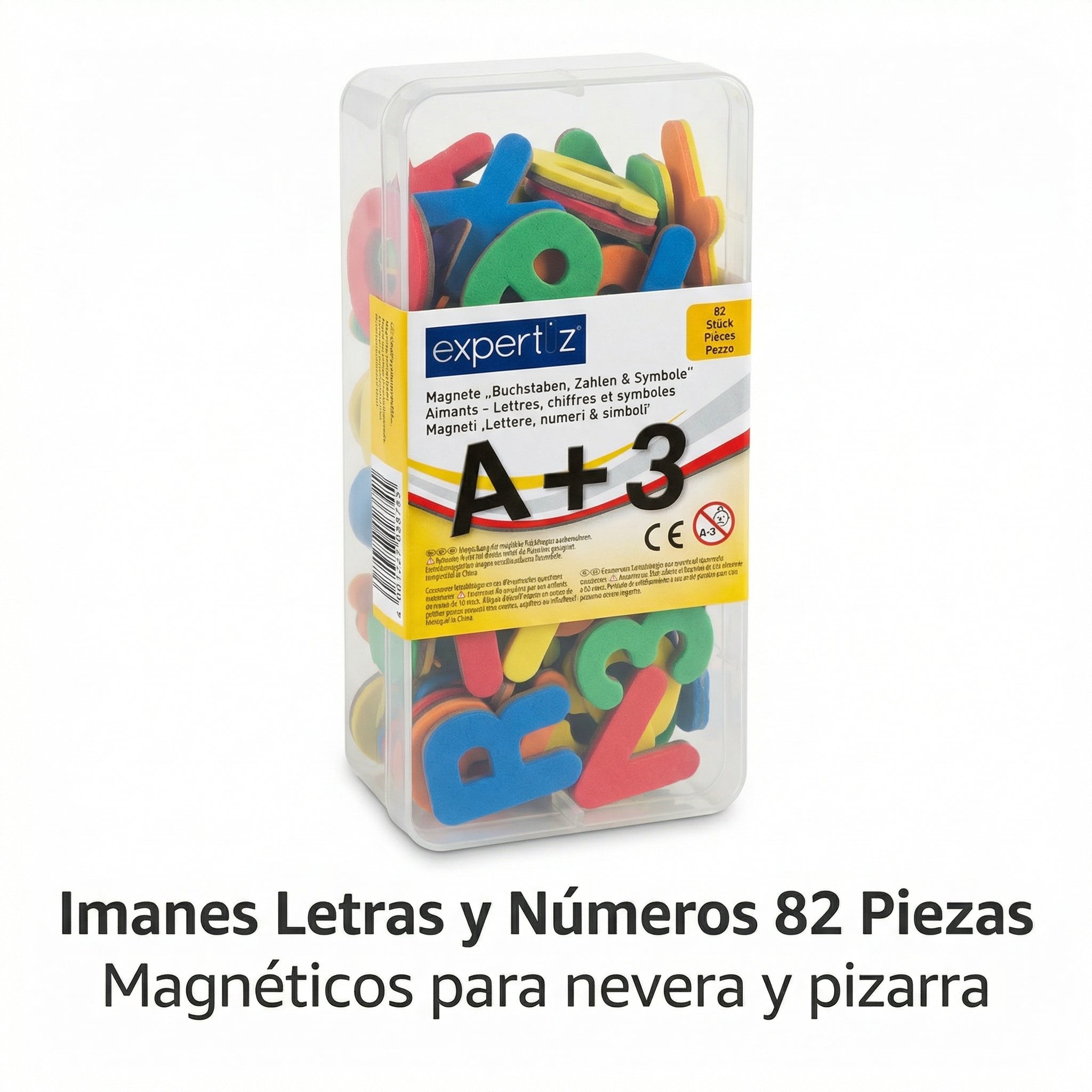 Set de 82 Imanes Letras y Números Educativos - Expertiz