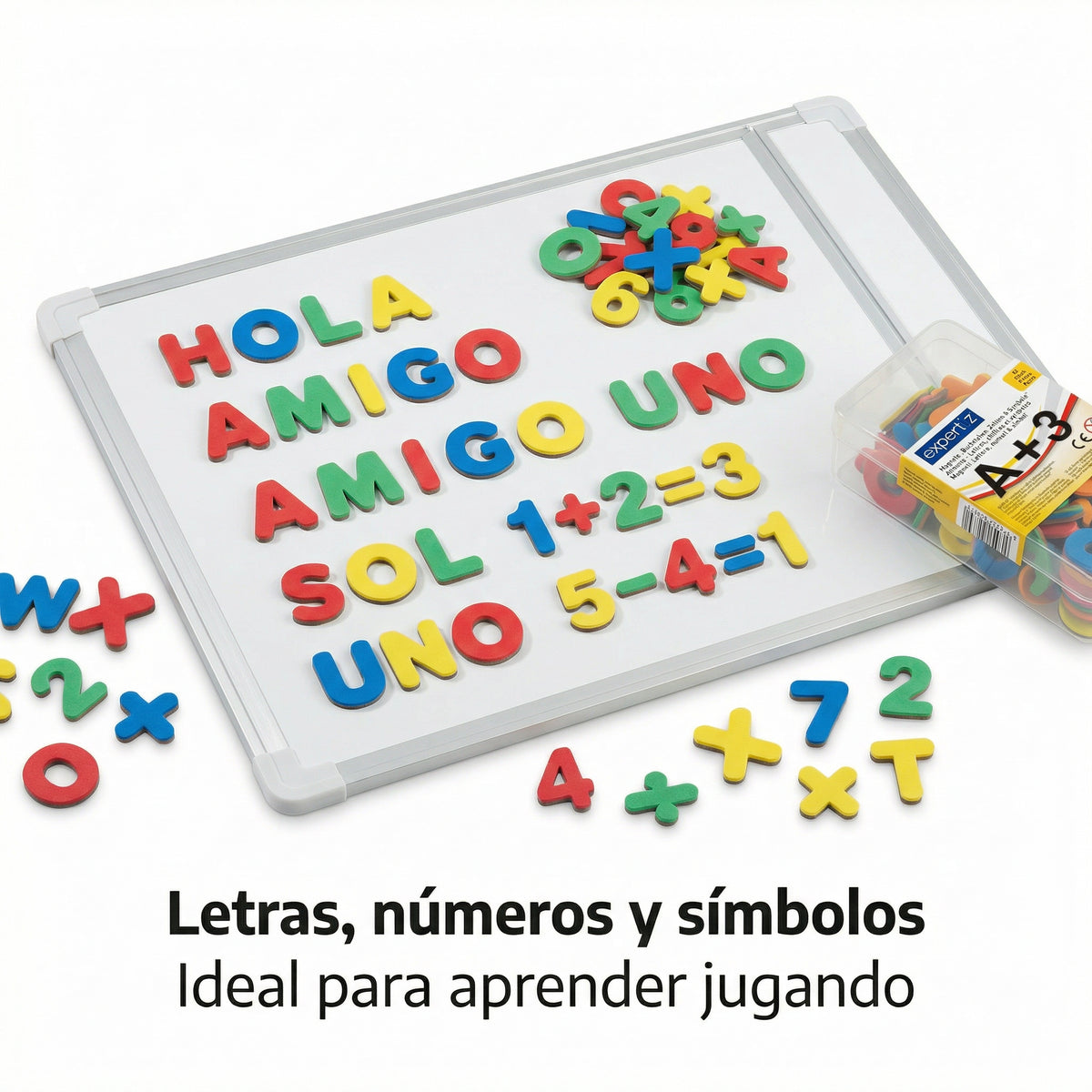 Set de 82 Imanes Letras y Números Educativos - Expertiz