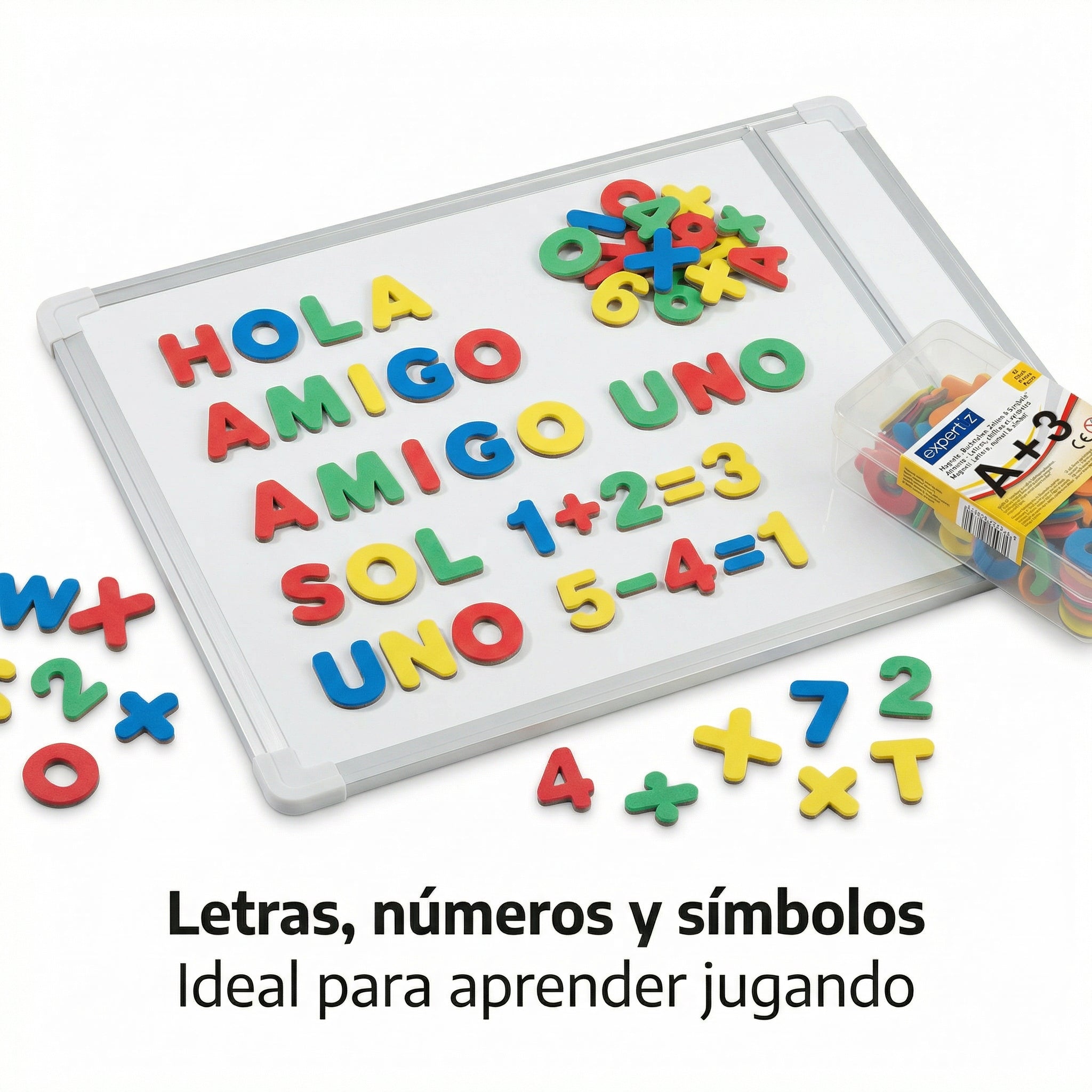 Set de 82 Imanes Letras y Números Educativos - Expertiz