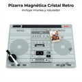 Pizarra Magnética de Cristal Diseño Retro Boombox