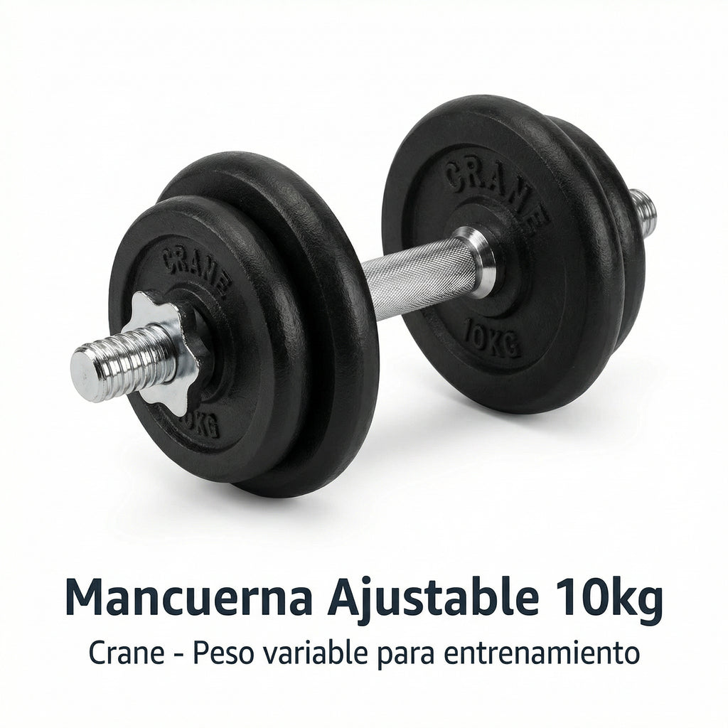 Mancuerna Ajustable de 10kg con Discos Intercambiables - Crane