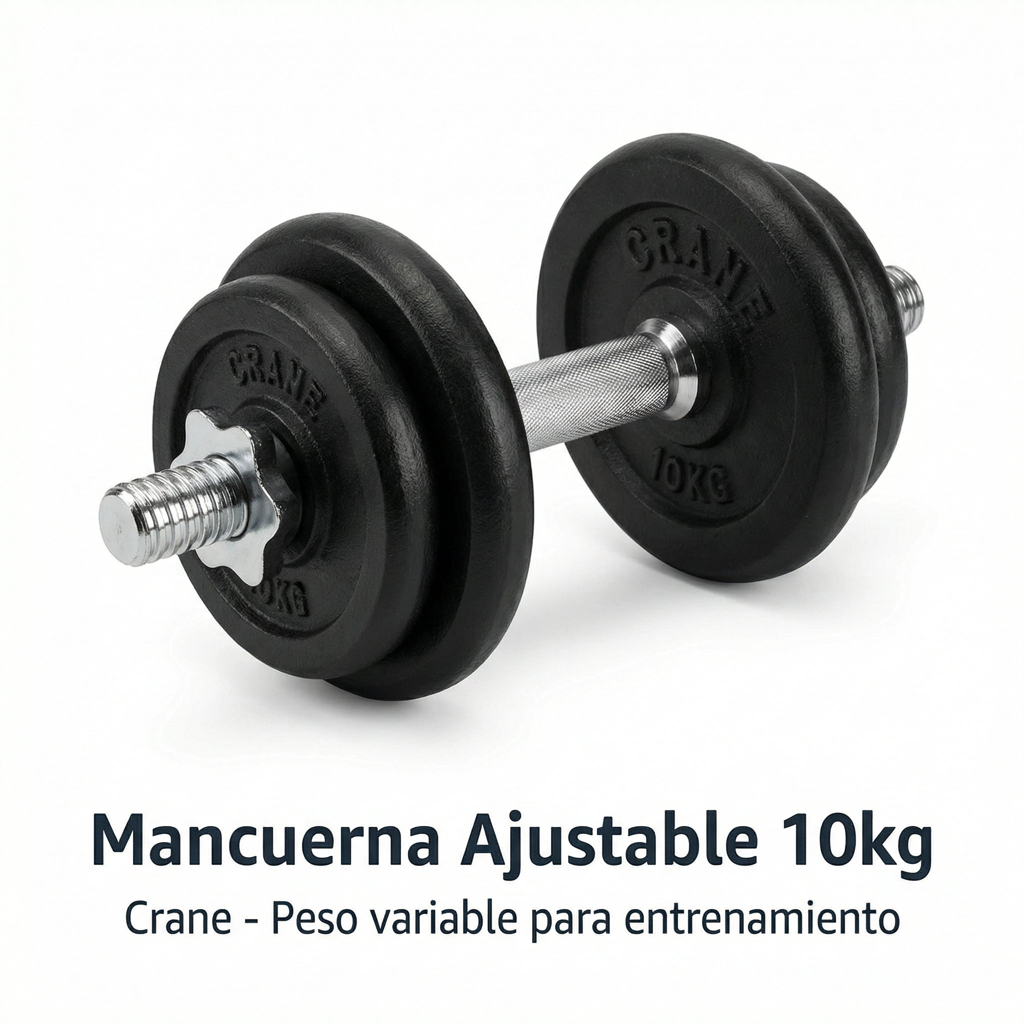 Mancuerna Ajustable de 10kg con Discos Intercambiables - Crane