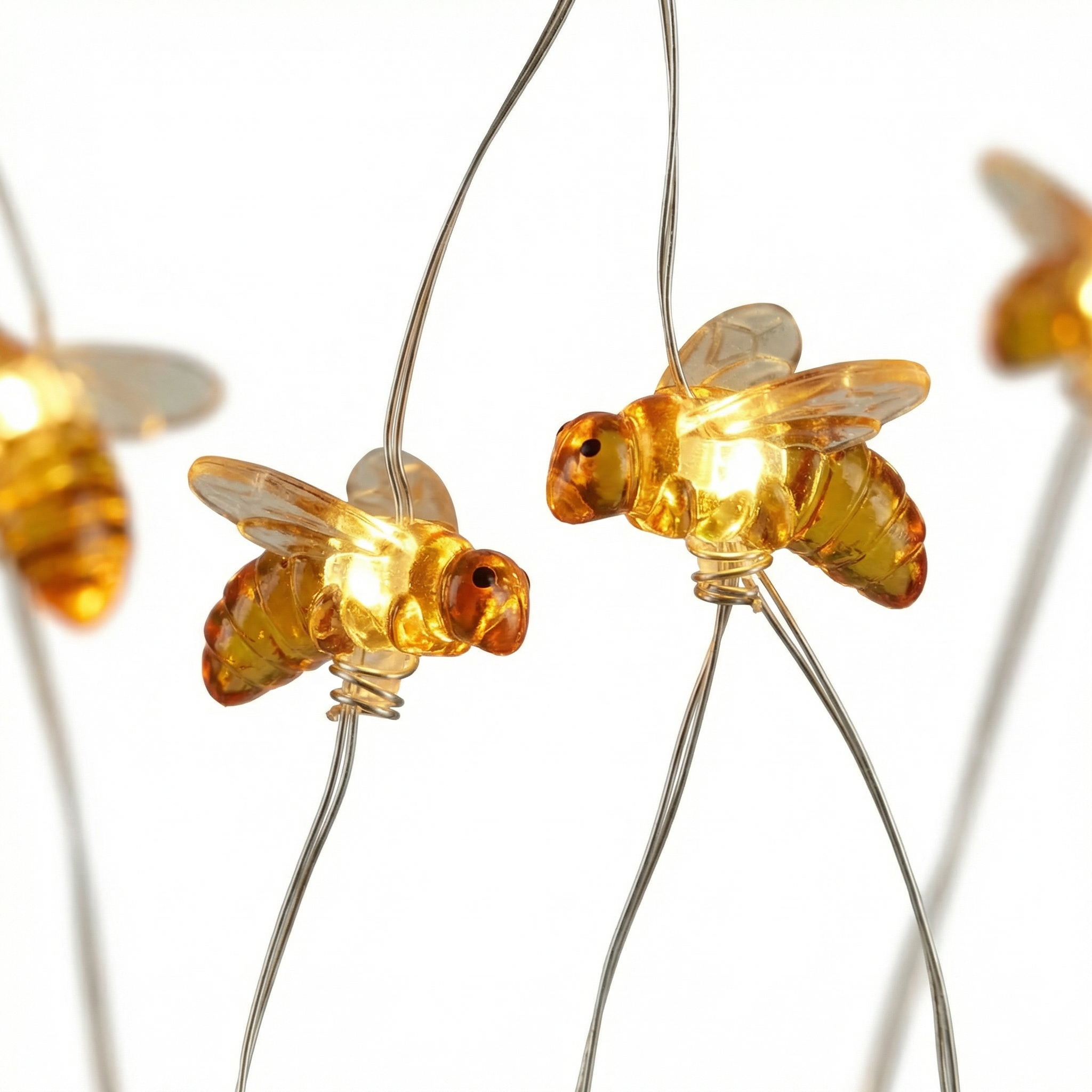Estaca Solar Decorativa Abejas Oscilantes 6 LEDs Luz Cálida | Belavi
