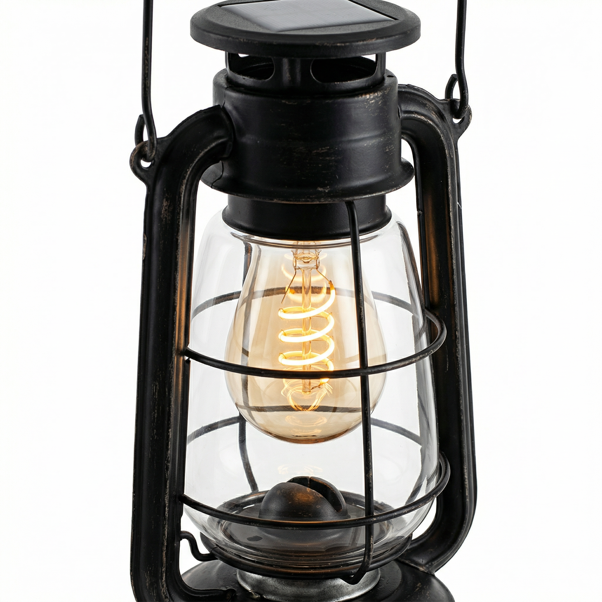 Farolillo Solar Filamento LED Negro Estilo Clásico | Casalux