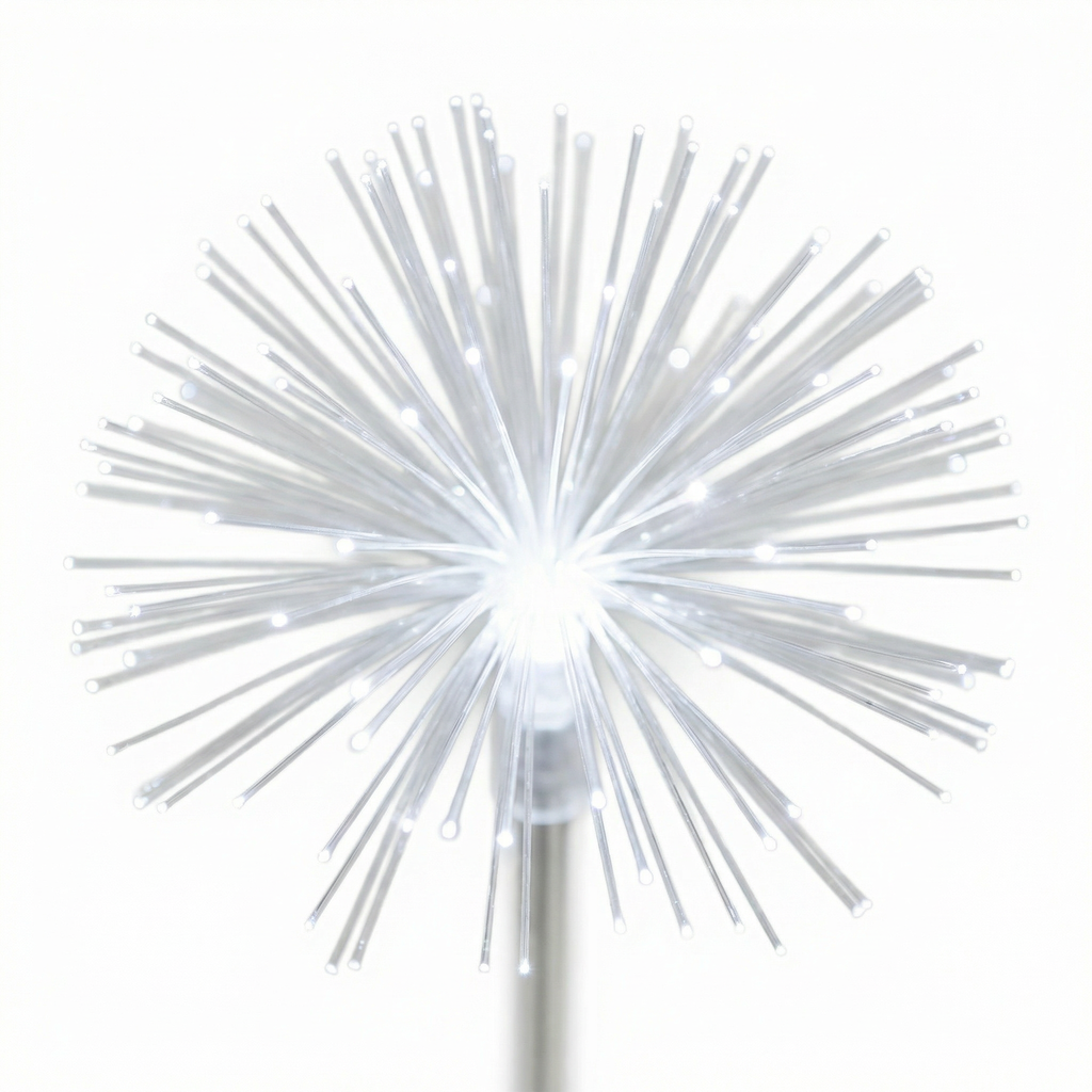 Estaca Solar Diente de León LED Fibra Óptica Luz Blanca | Belavi