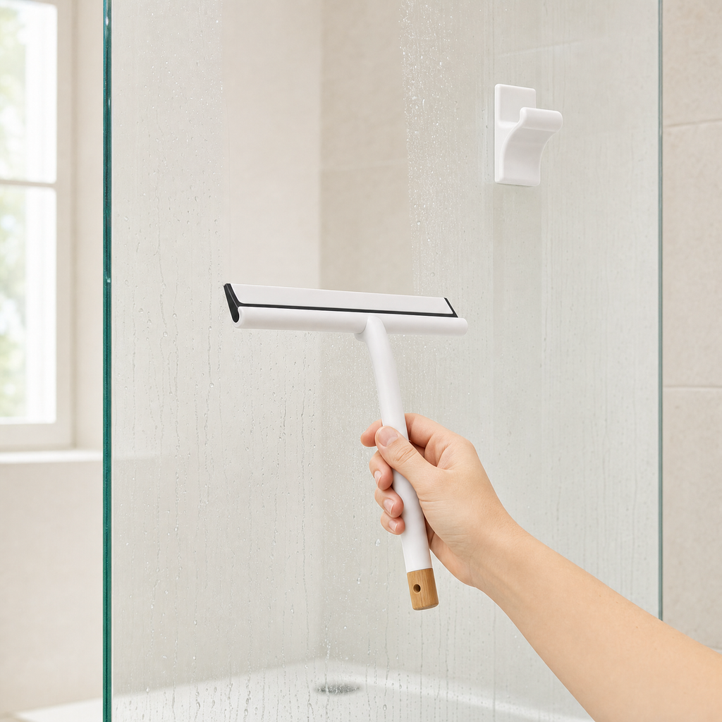 Limpiacristales de Ducha Livarno Home con Bambú y Soporte