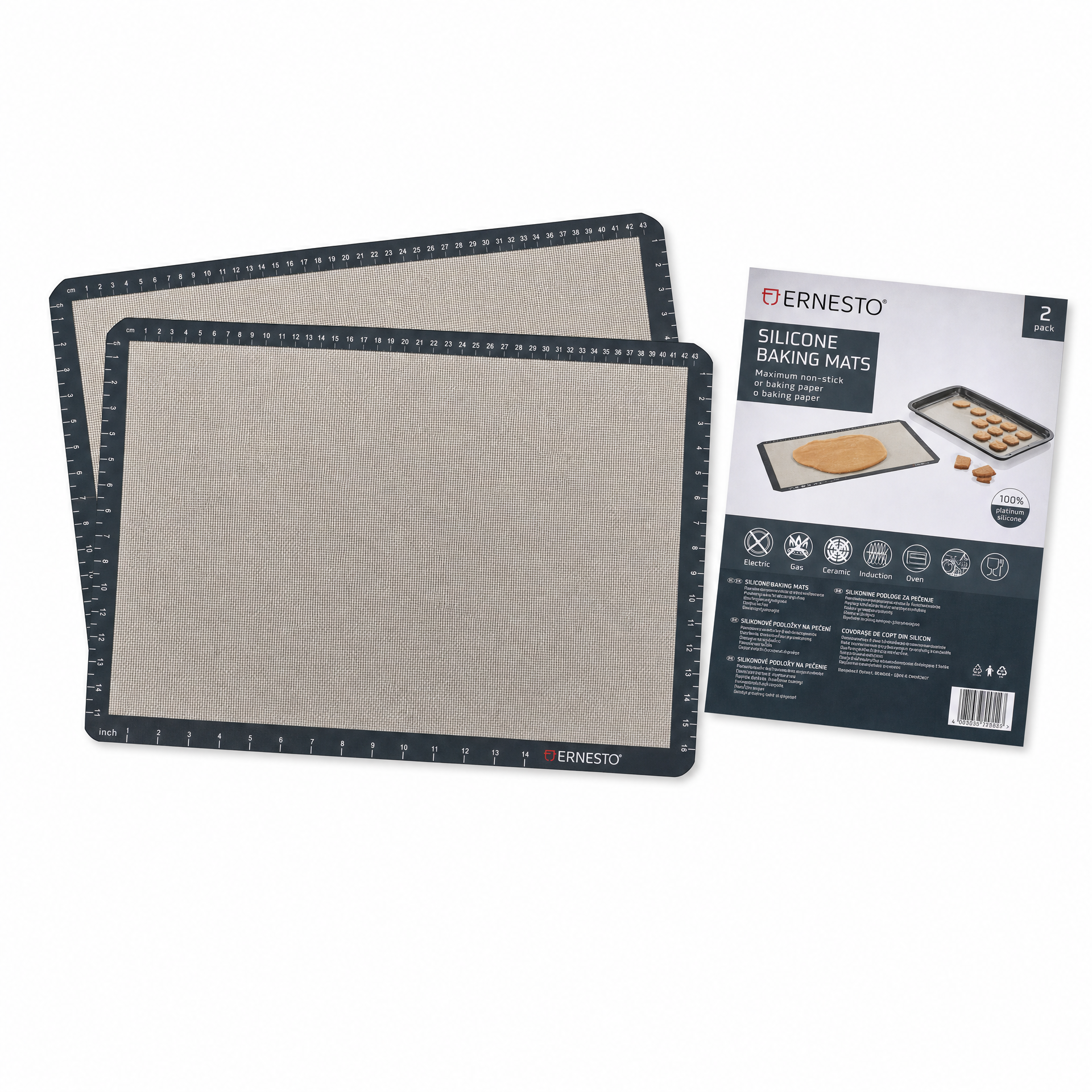 Ernesto Set de 2 Tapetes de Silicona para Hornear