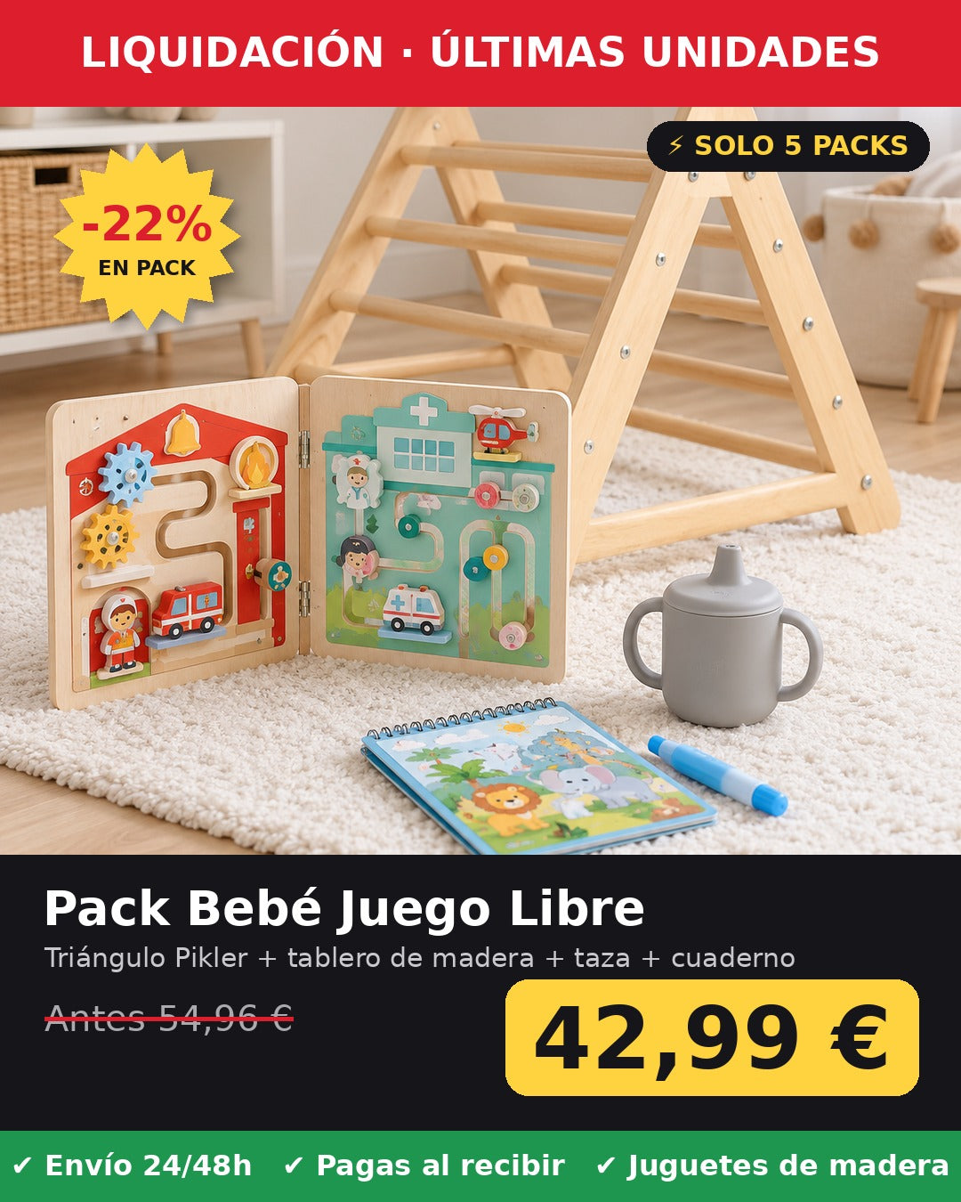 Pack Bebé Juego Libre oferta 42,99 €
