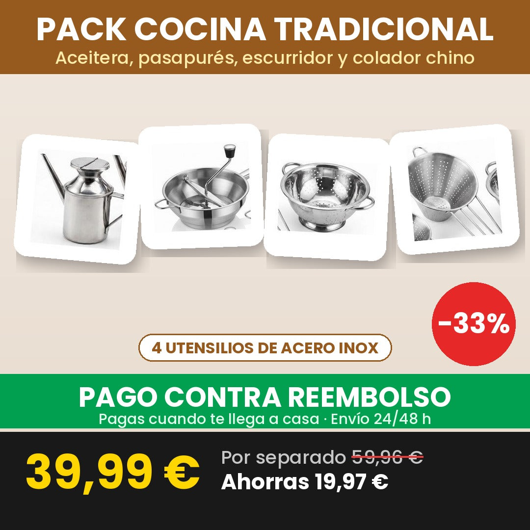 Pack Cocina Tradicional 39,99 € — pago contra reembolso