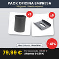 Pack Oficina Empresa Vilagrasa — 5 Papeleras Office Link-4 + 5 Bandejas Office Link-1 Antracita