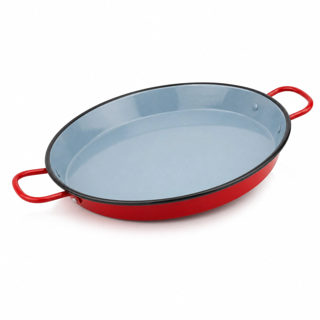 Paellera Sartén Honda Acero Vitrificado - Inducción y Todo Tipo de Cocinas