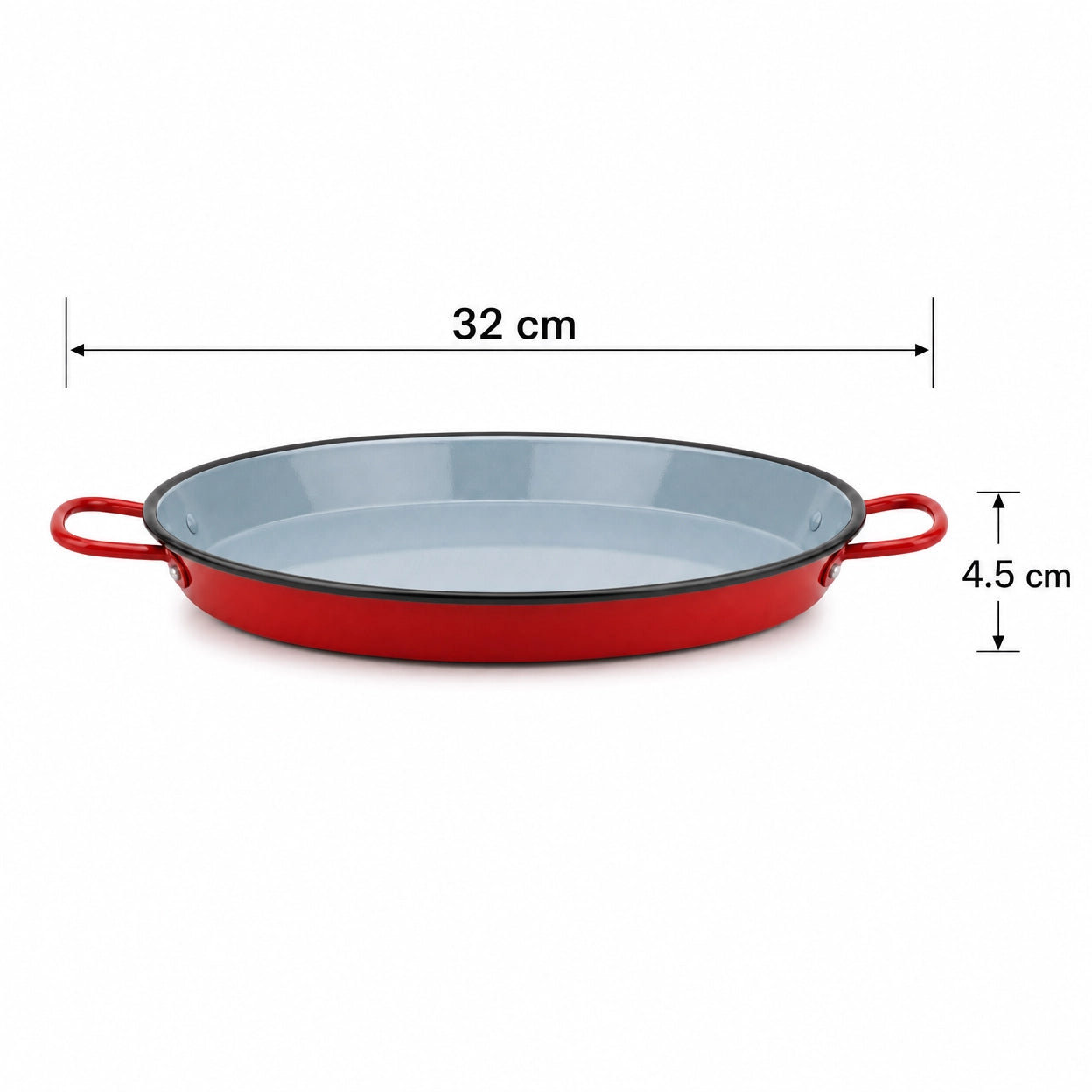 Paellera Sartén Honda Acero Vitrificado - Inducción y Todo Tipo de Cocinas
