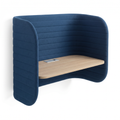 Mobiliario Vilagrasa BOOTH MESA AZUL — Booth Mesa Pared Con Panel Tapizado Color Azul