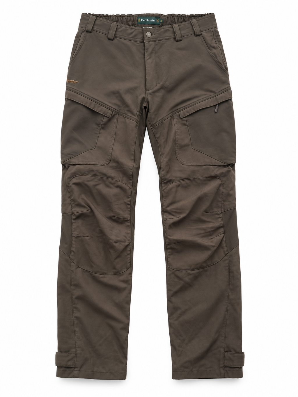 Pantalón técnico Deerhunter marrón talla 58 sobre fondo blanco