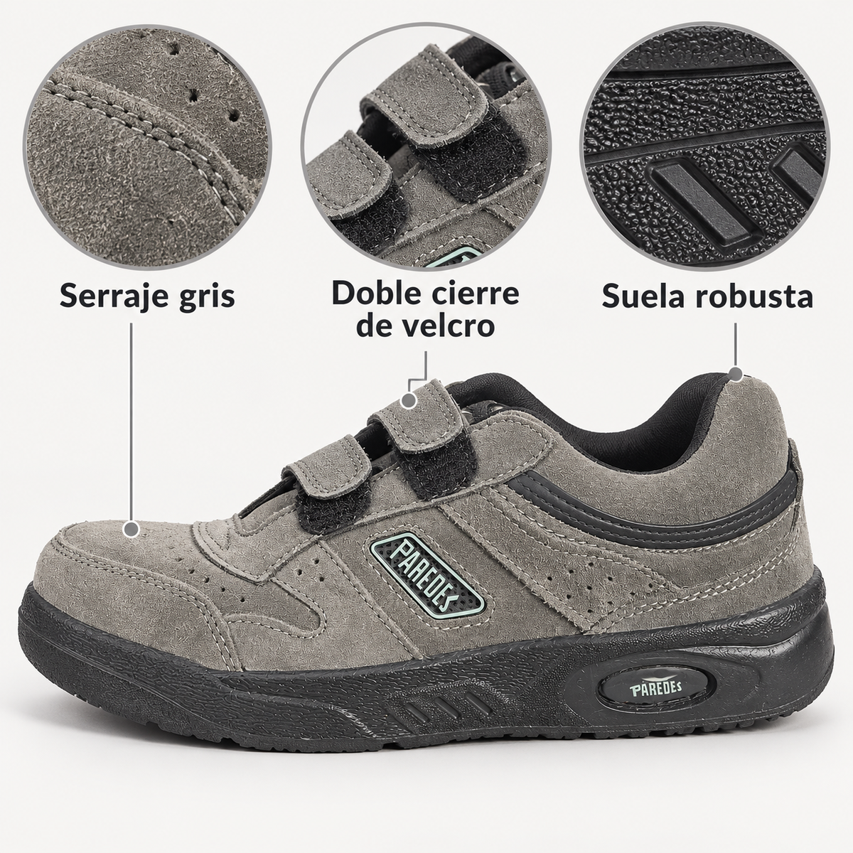 Características Paredes Ecology velcro gris