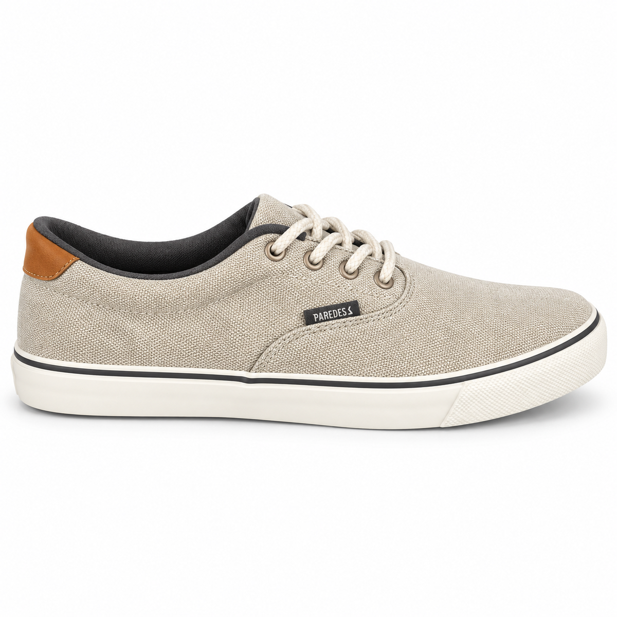Zapatilla casual Paredes Kasumi gris sobre fondo blanco
