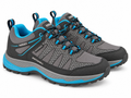 Zapatillas trekking mujer Paredes Setenil Gris Azul sobre fondo blanco