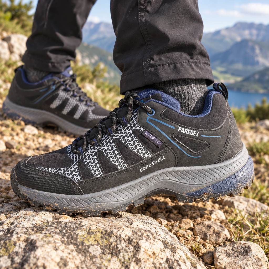 Zapatillas Trekking Paredes Tazones Negro en uso