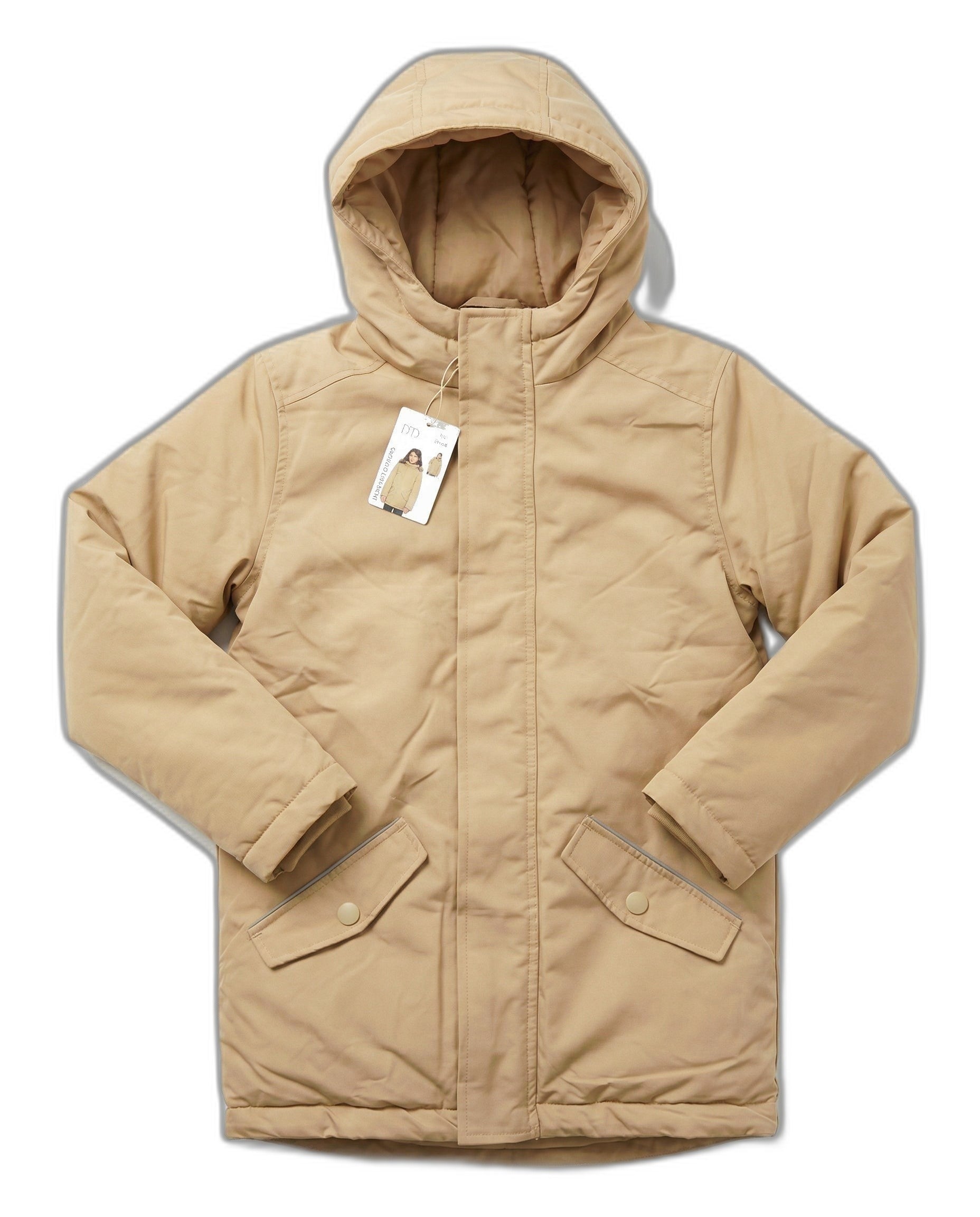 Parka Acolchada Infantil Beige con Capucha - Talla 9-10 Años | L&D