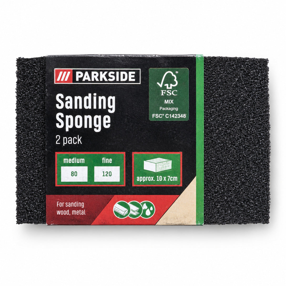 Pack de 2 esponjas de lijado PARKSIDE, grano 80 y 120