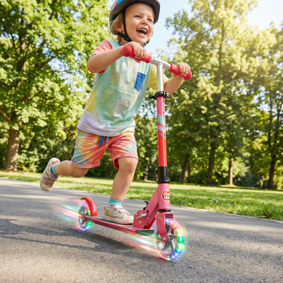 Patinete Infantil con Ruedas LED Plegable - Playtive