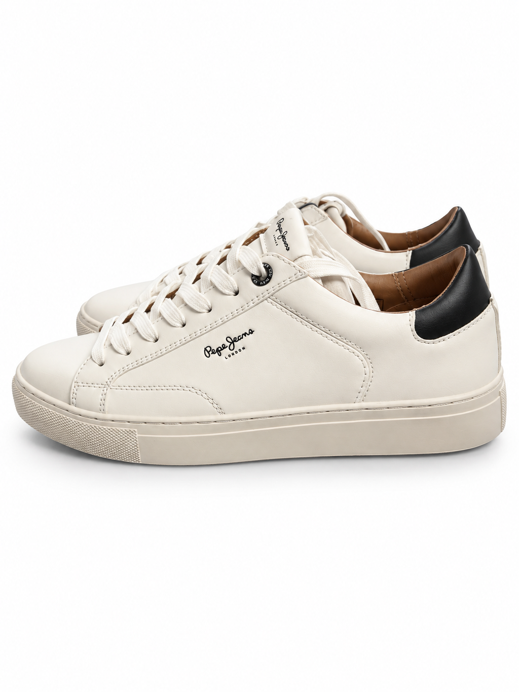 Pepe Jeans Joe Basic blancas talla 43 — par sobre fondo blanco