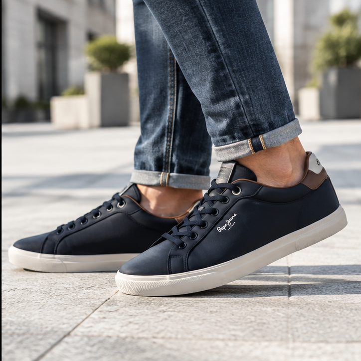Zapatillas Pepe Jeans 14654 azul marino talla 45 en escena lifestyle