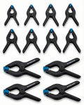 Set 12 Pinzas de Muelle 3 Tamaños con Puntas de Goma | Workzone
