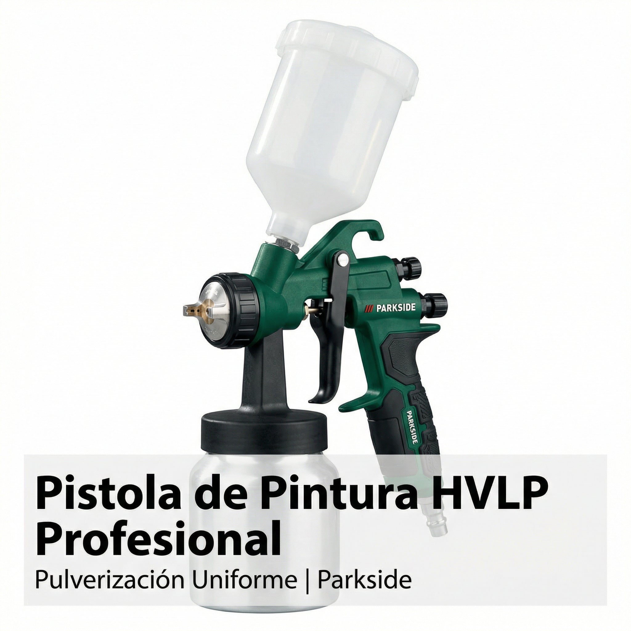 Pistola de Pintura HVLP Profesional con Depósito | Parkside