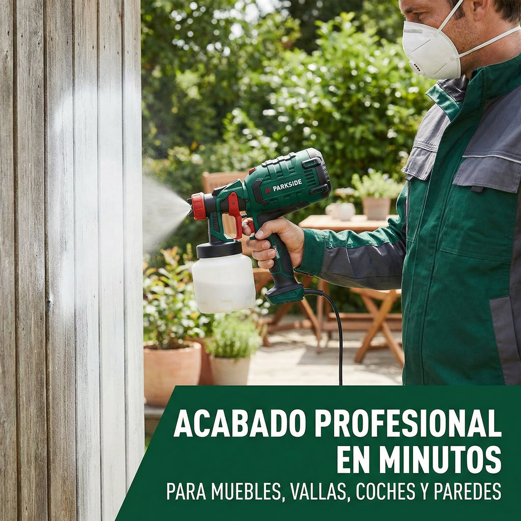 Pistola de Pintura HVLP Profesional con Depósito | Parkside