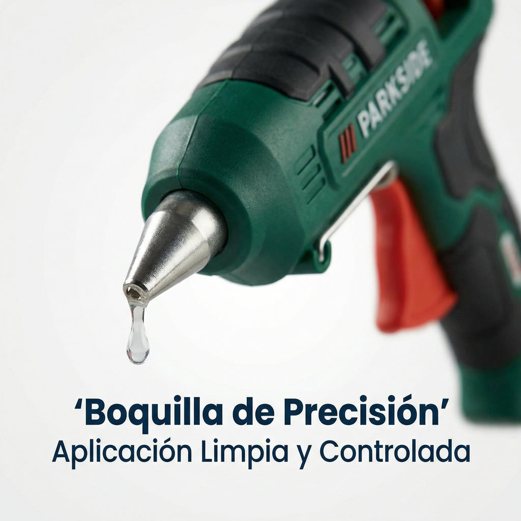 Pistola de Silicona Caliente con Soporte Plegable | Parkside