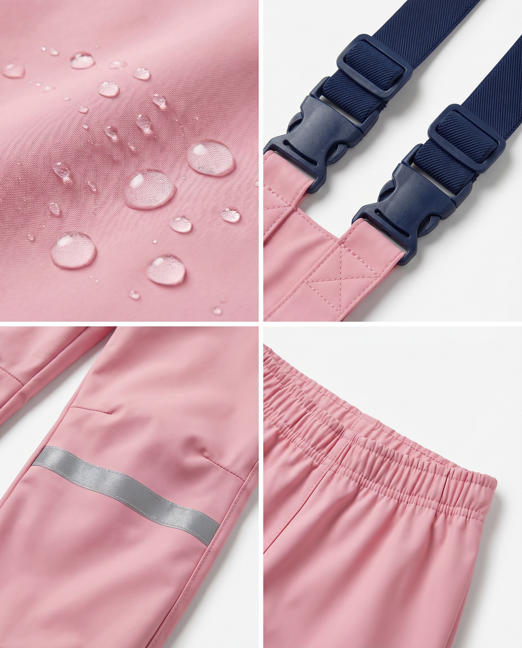Pantalón Impermeable con Tirantes Rosa Lily & Dan