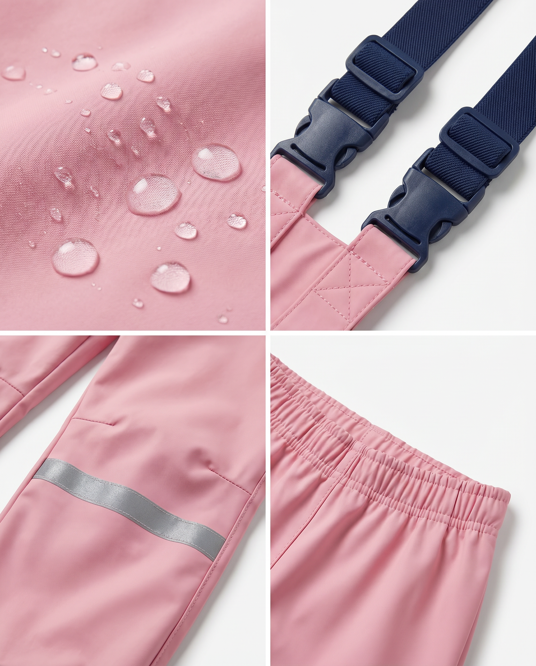 Pantalón Impermeable con Tirantes Rosa Lily & Dan