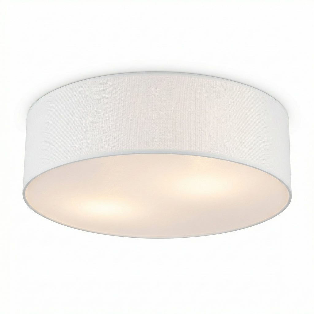 Plafón de Techo Textil Blanco 2xE27 LED Incluidas Diseño Minimalista | Casalux