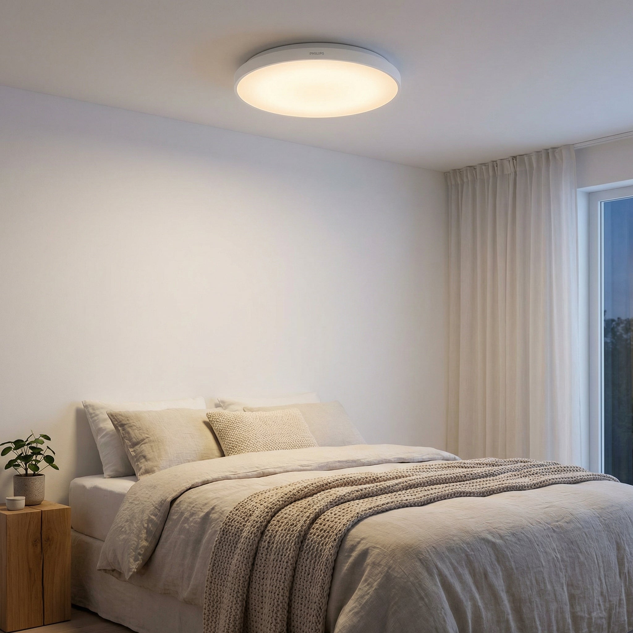 Plafón LED de Techo Philips Moire CL200 17W EyeComfort Óptica Entrelazada Blanco Cálido