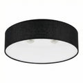 Plafón de Techo Textil Negro 2xE27 LED Incluidas Diseño Elegante | Casalux