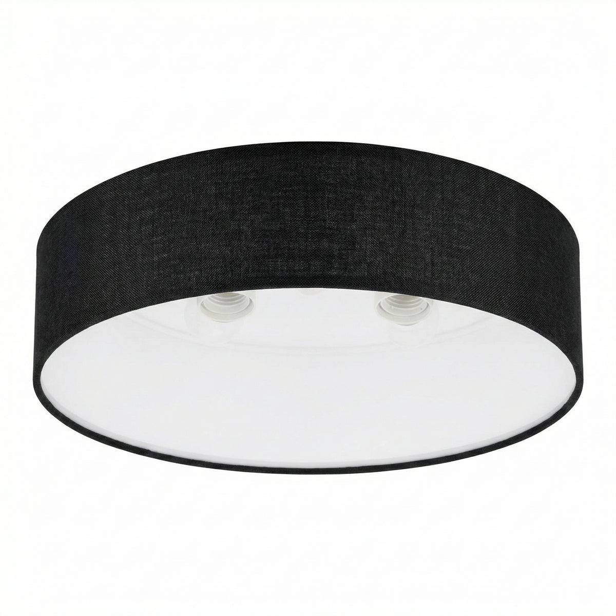 Plafón de Techo Textil Negro 2xE27 LED Incluidas Diseño Elegante | Casalux