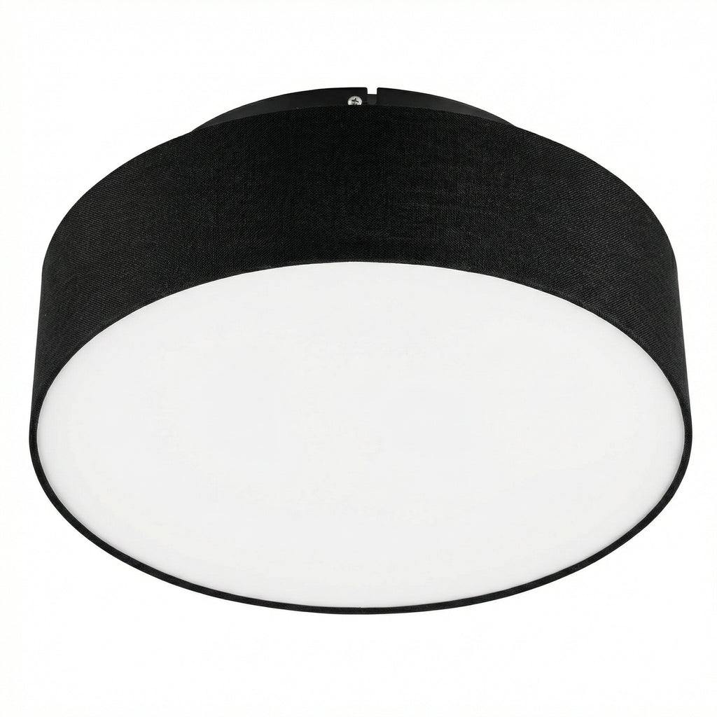 Plafón de Techo Textil Negro 2xE27 LED Incluidas Diseño Elegante | Casalux
