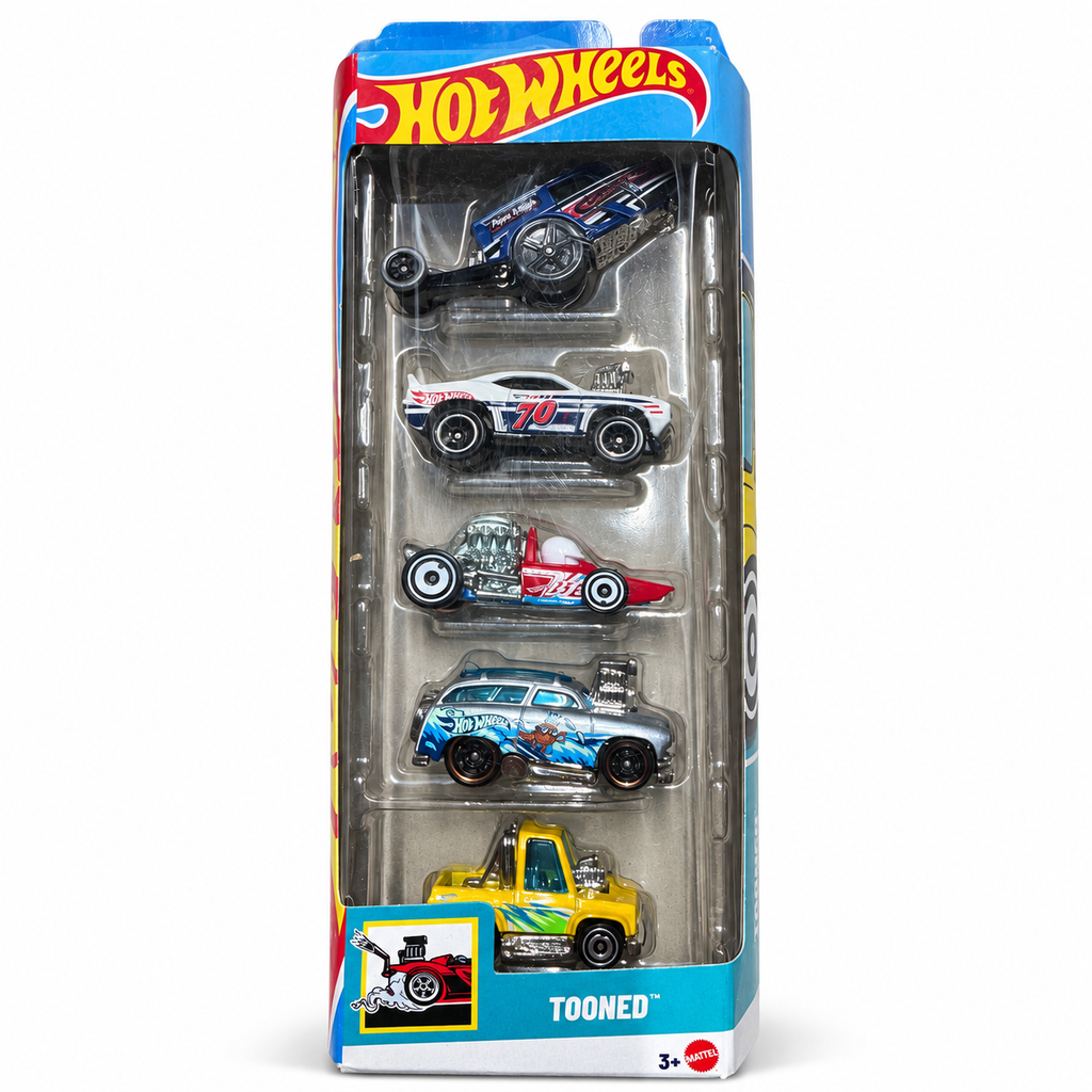 Hot Wheels Tooned pack de 5 coches · Portada