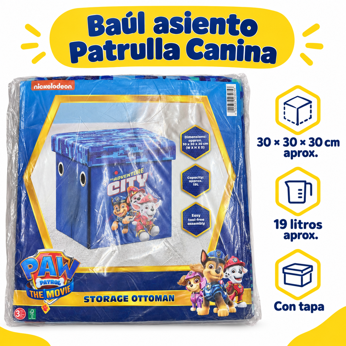 Livarno Living baúl asiento Patrulla Canina · Características