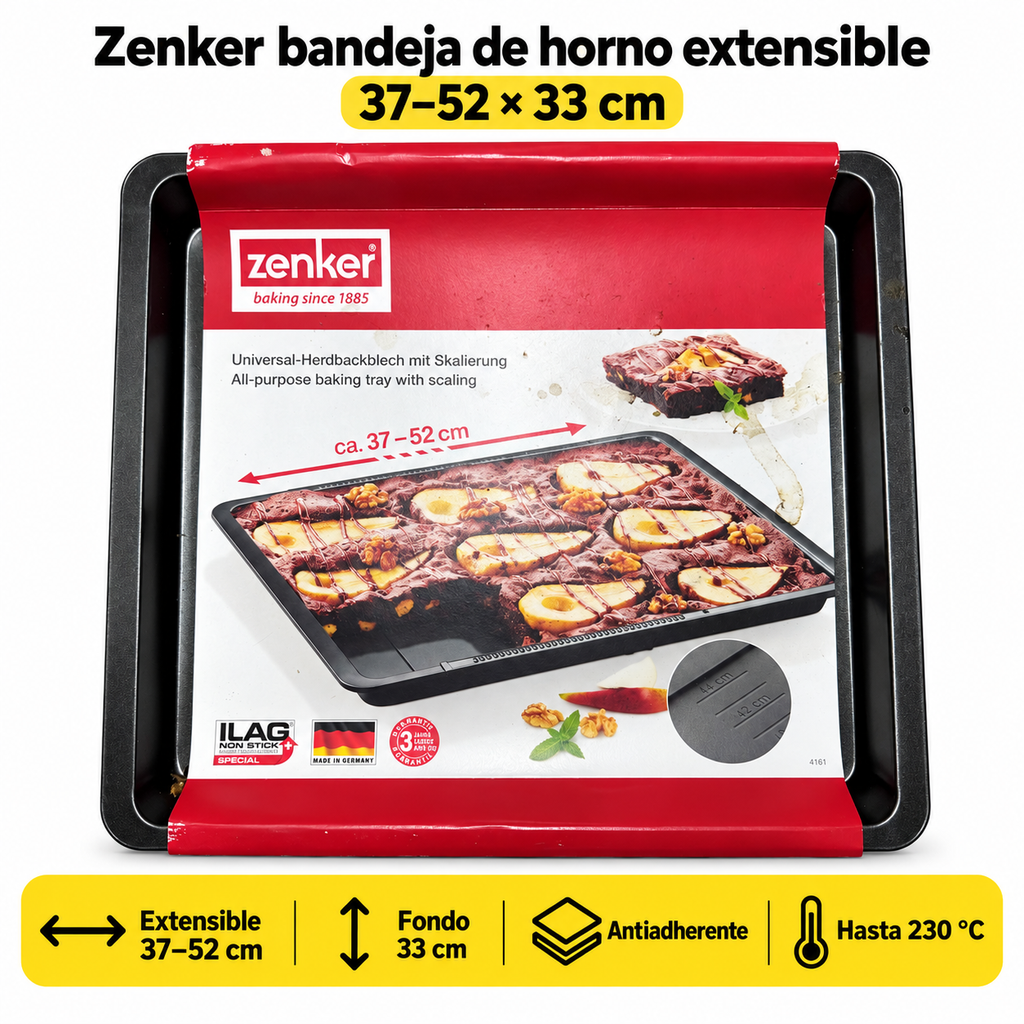 Zenker bandeja de horno extensible · Características