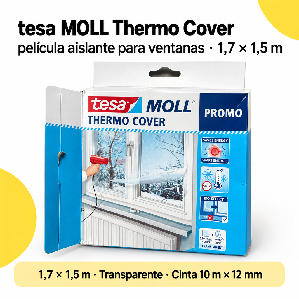 tesa MOLL Thermo Cover película para ventanas · Características