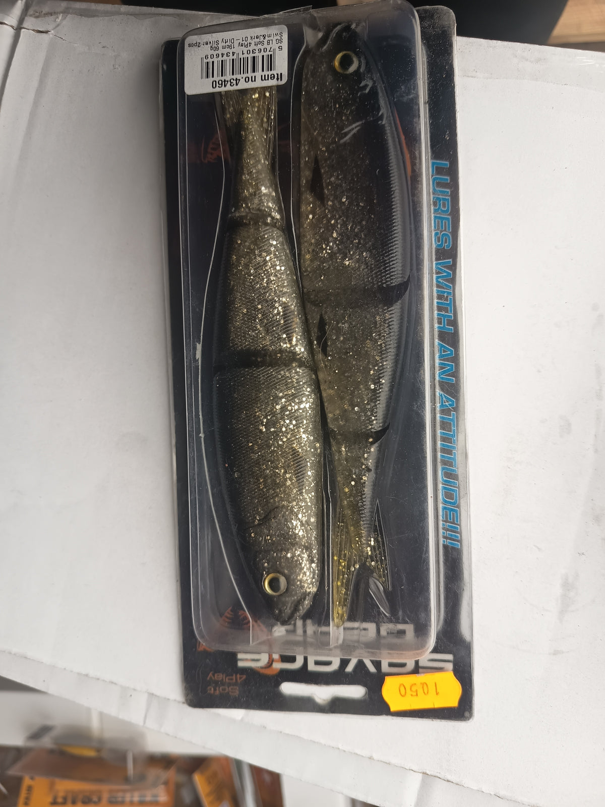 Savage Gear LB Soft 4Play 19 cm · 60 g · Dirty Silver x2 — Dirty Silver, pack de 2, fotografía del producto real en su envase