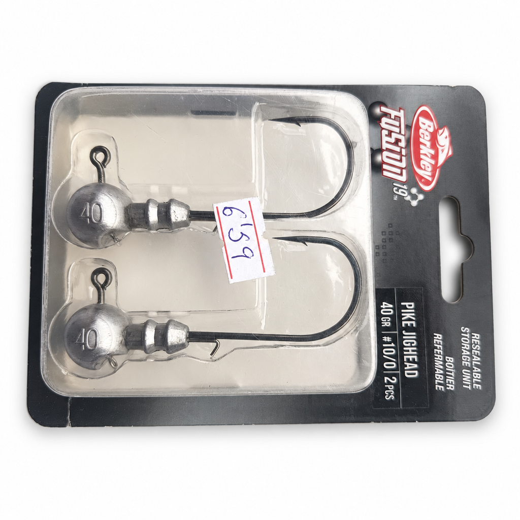 Berkley Fusion19 Pike Jighead 40 g · 10/0 · pack de 2 sobre fondo blanco