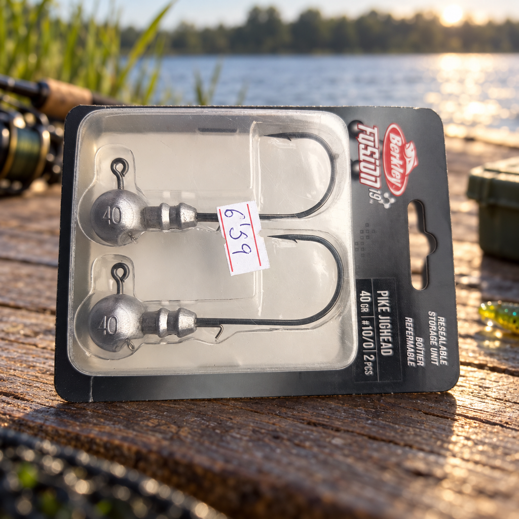Berkley Fusion19 Pike Jighead 40 g · 10/0 · pack de 2 en un entorno de pesca